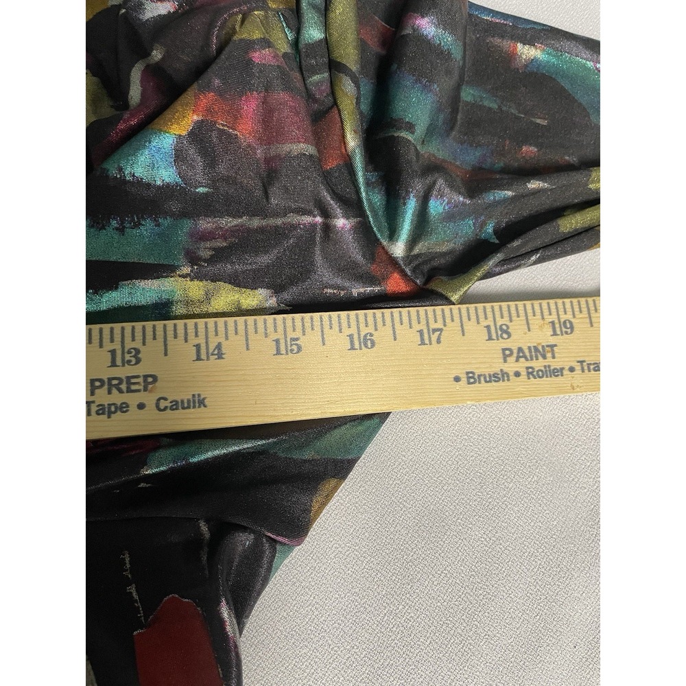 VTG 90's/Y2K Symphony iridescent Multicolor  V neck Bodycon‎ Dress Size Large* - Picture 6 of 8